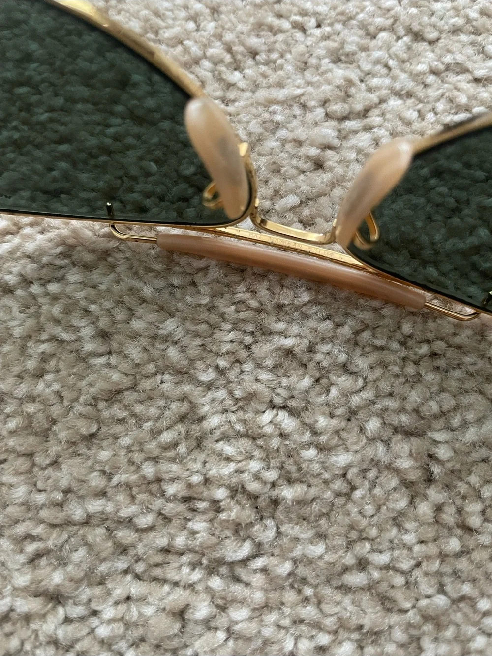 1970’s B&L RayBan Gold Metal Aviator Sunglasses
